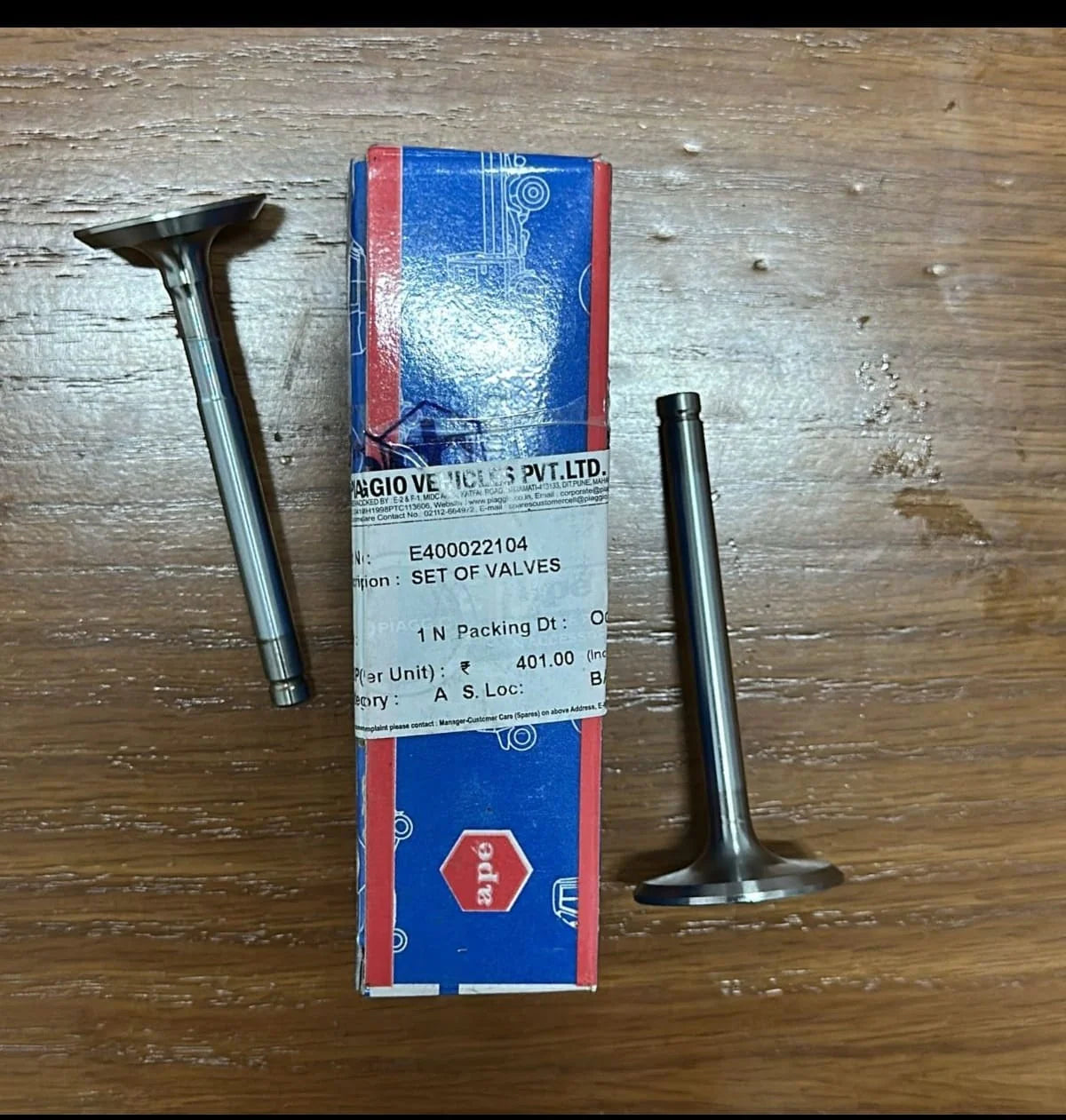 SET OF VALVES E400022104