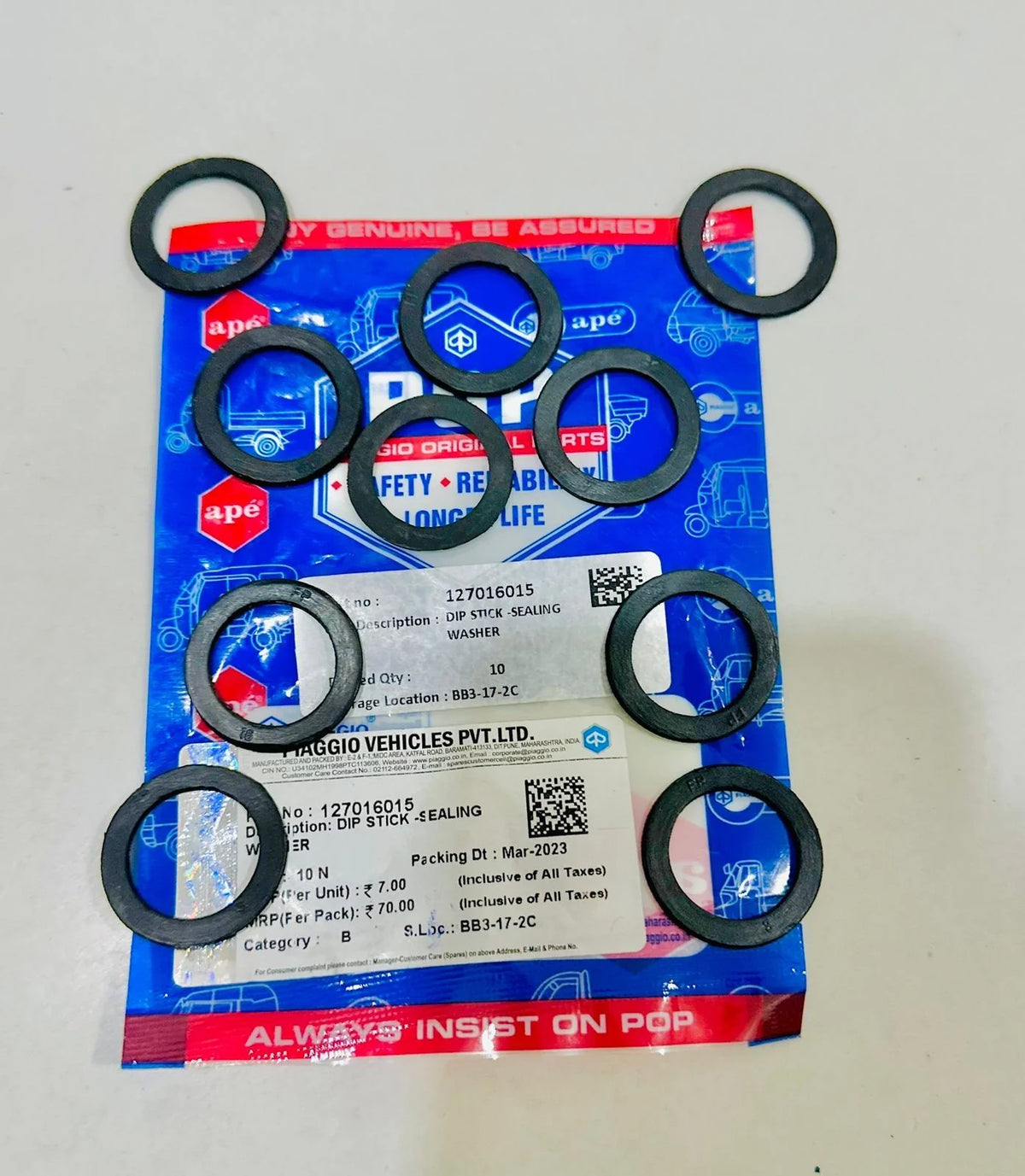 DIP STICK SEAL RING 12706015