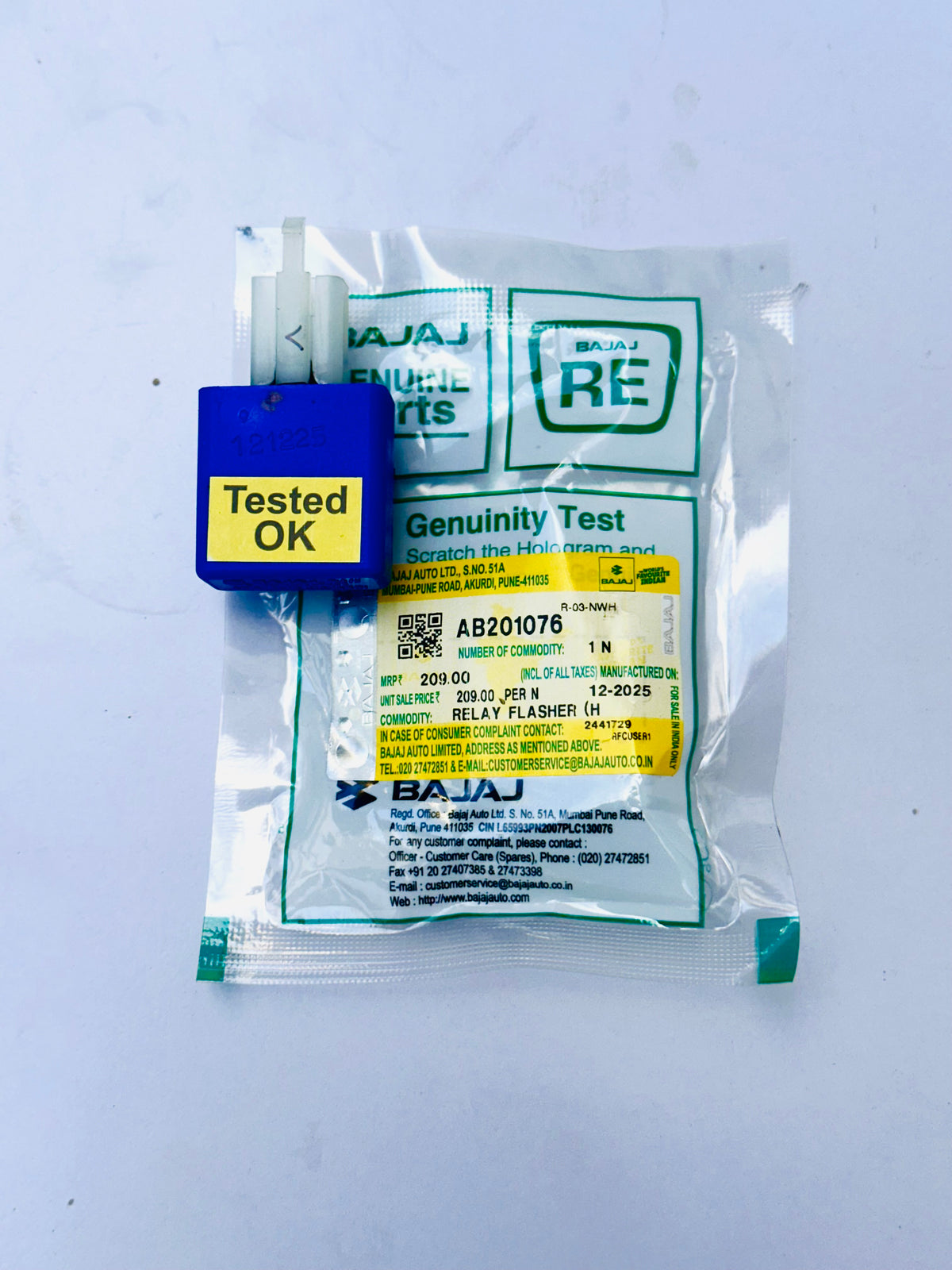 RELAY FLASHER HAZARD AB201076